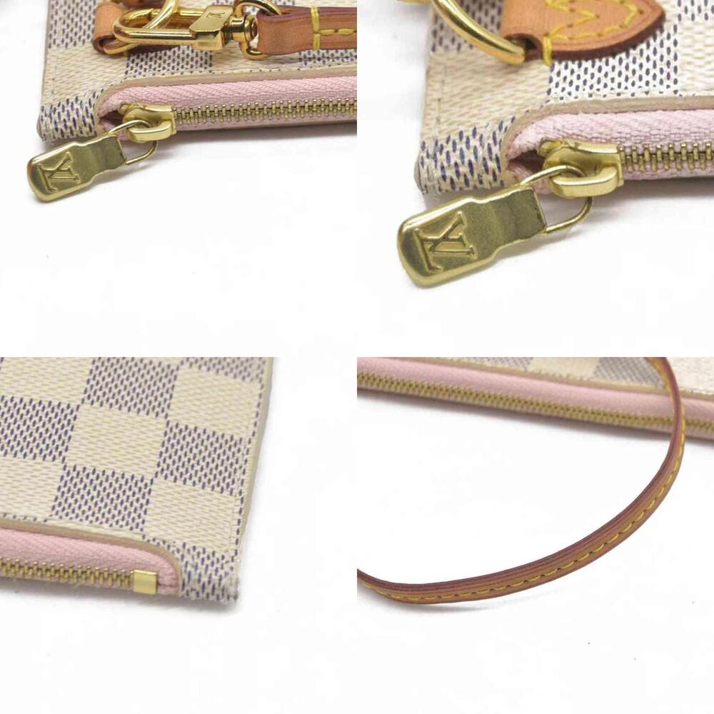 Louis Vuitton Damier Azur Wristlet Clutch in Cream and Gray - Picture 4 of 15